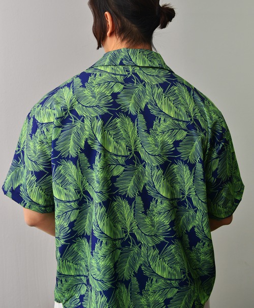 Palm Tropical Silket Hawaiian-Shirt 774