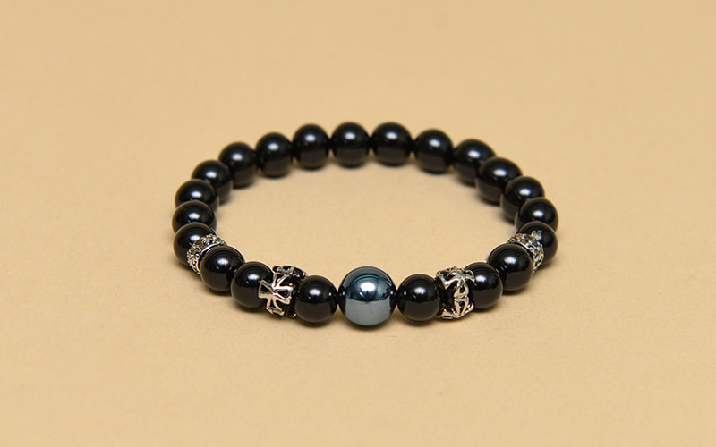 Metal Ball Cross Beads Bracelet 532