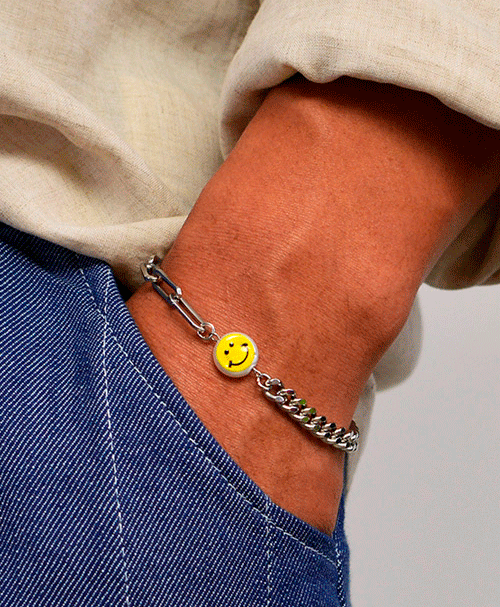 Smile Steel Chain Bracelet 540