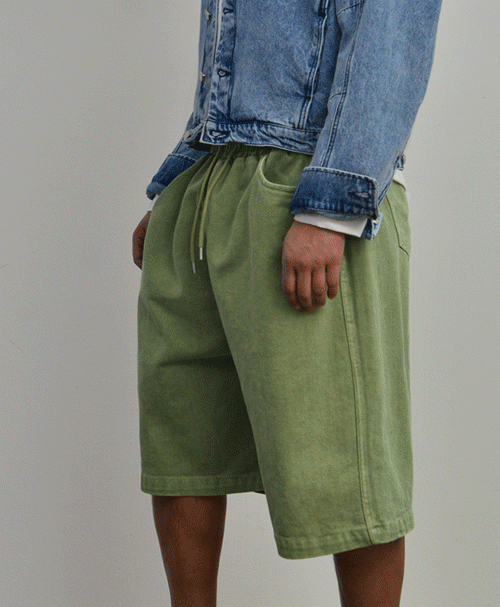 Pigment Baggy Wide Bermuda-Shorts 618